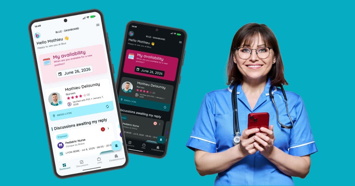 Bluz App Update: Dark Mode, Material Design 3 and New Features for Health Workers