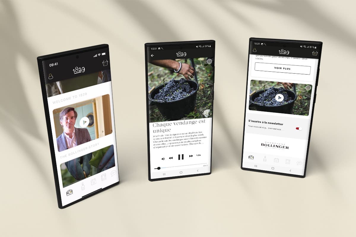 Bollinger 1829 - Fonctionnalité podcast pour l'application VIP
