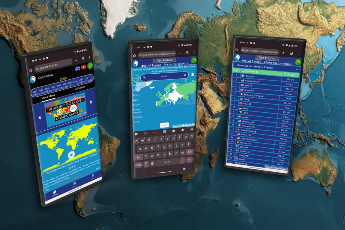 Geo History - Application web interactive d'histoire et de géographie